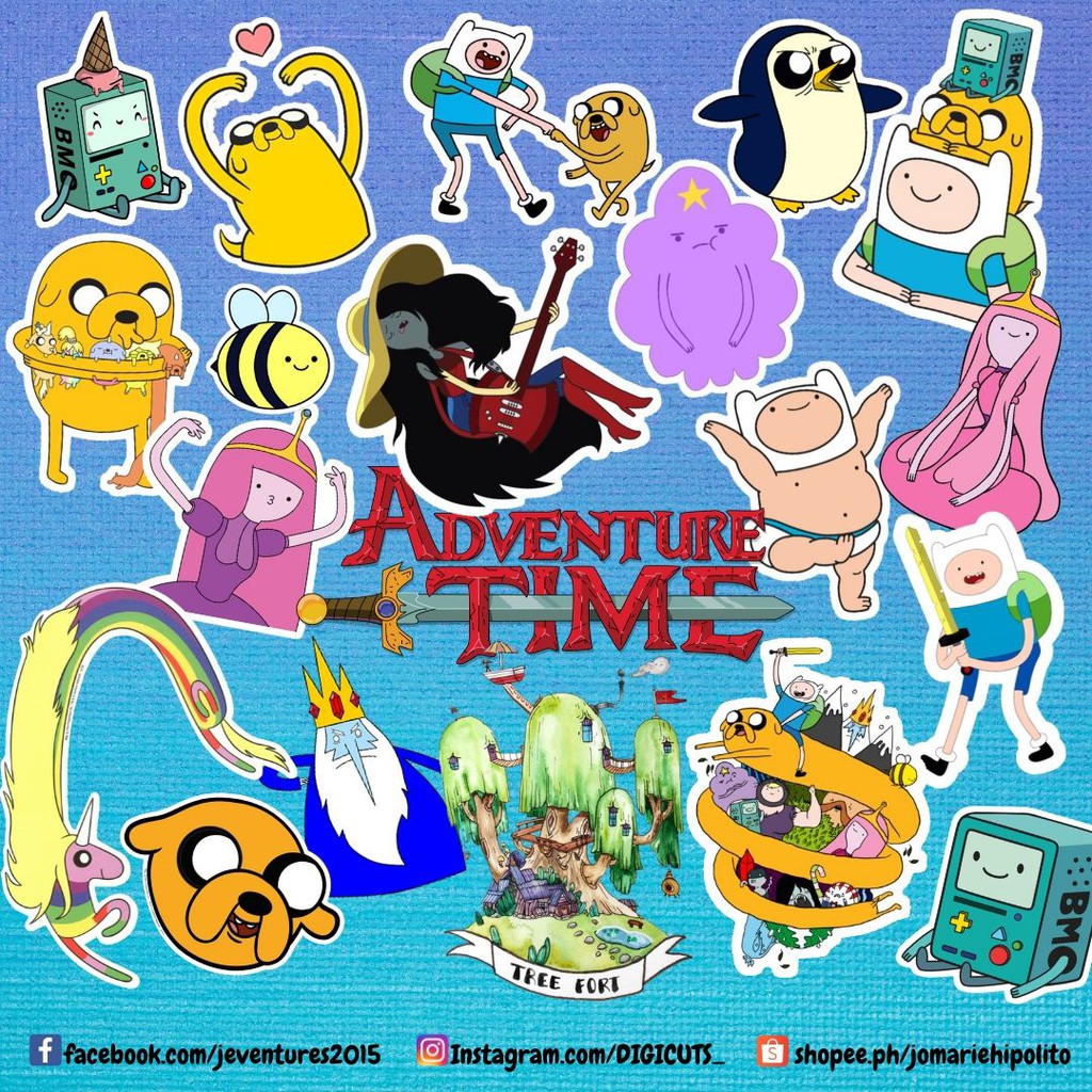 20 pcs ADVENTURE TIME VINYL Sticker Set | Shopee Philippines