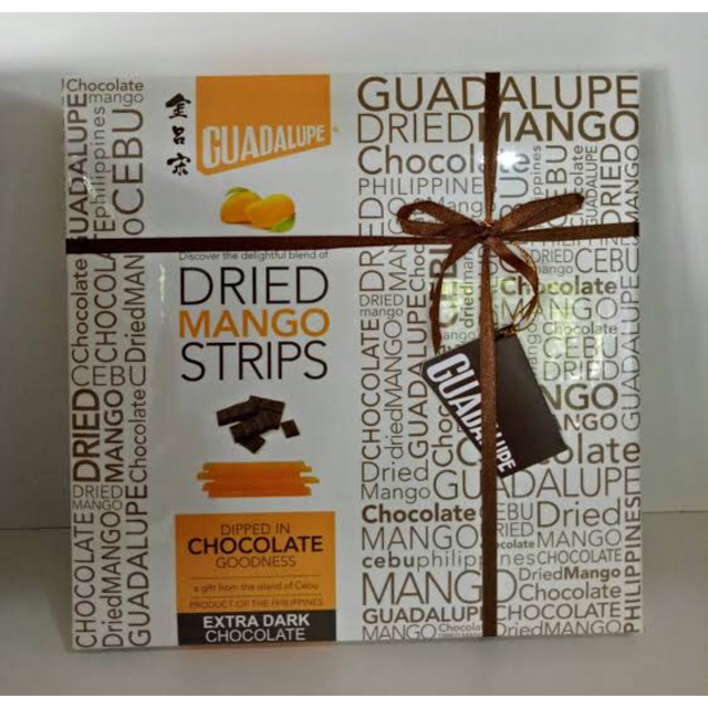 Guadalupe Dried Mango Strip Dipped in Extra Dark Chocolate 120 grams