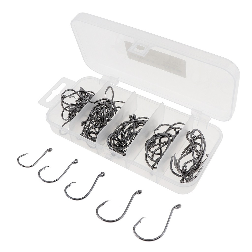 Fishing Hook Sets Black Nickel | Shopee Philippines
