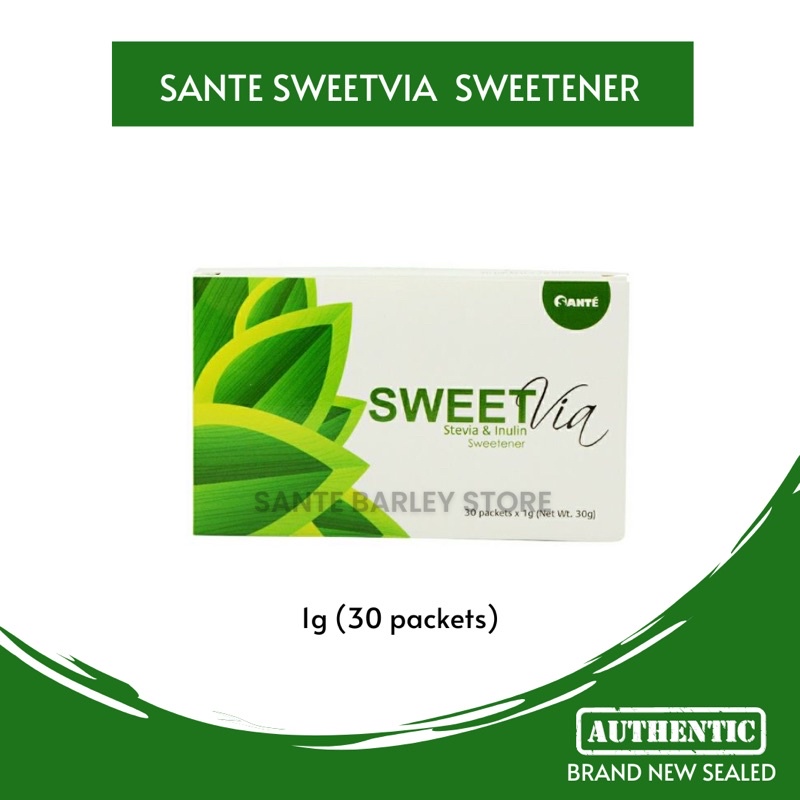 Sante SWEETvia [Stevia & Insulin] Sweetener 1g x 30 packets (100