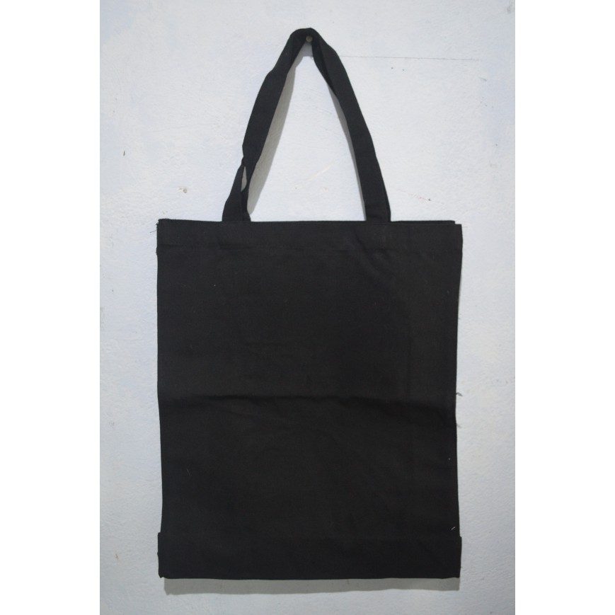 Plain Black Canvas Tote Bags 14 x 16 inches Shopee Philippines