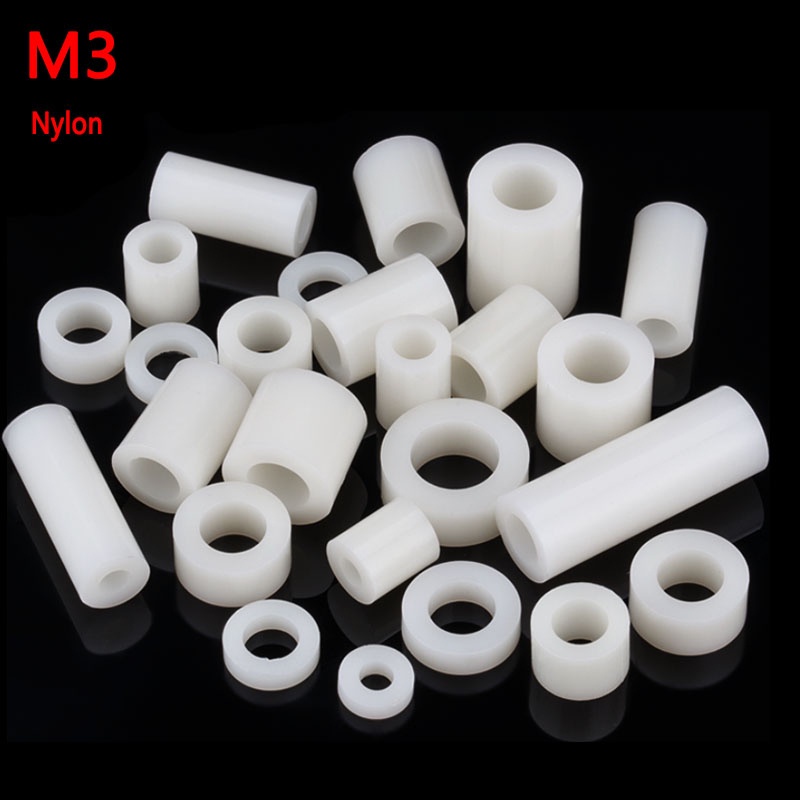 Rondelles D'espacement Nylon Blanc, Diamètre 30 Mm, Paquet De 2, Pour Bricolage