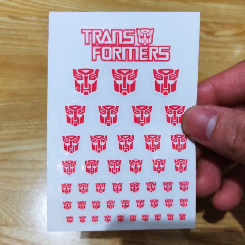 autobot logo dry decal white backing transformers sticker | Shopee ...