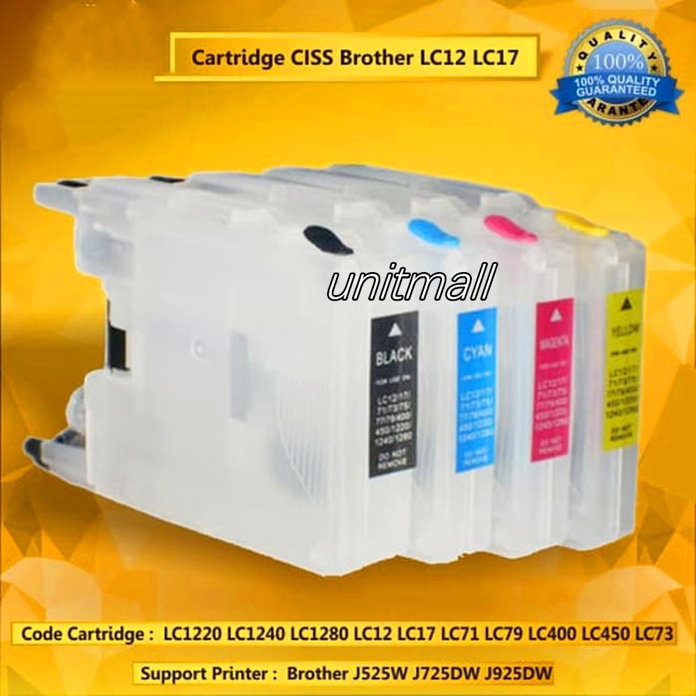 LC40 LC73 LC71 LC75 LC77 LC79 Refillable Short Cartridge for Brother ...