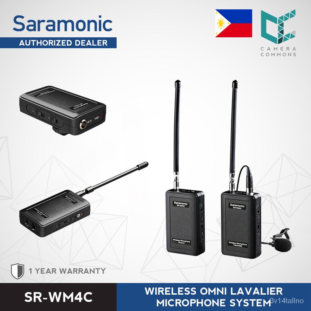 Saramonic SR WM4C VHF Camera Mount Wireless Omni Lavalier Microphone