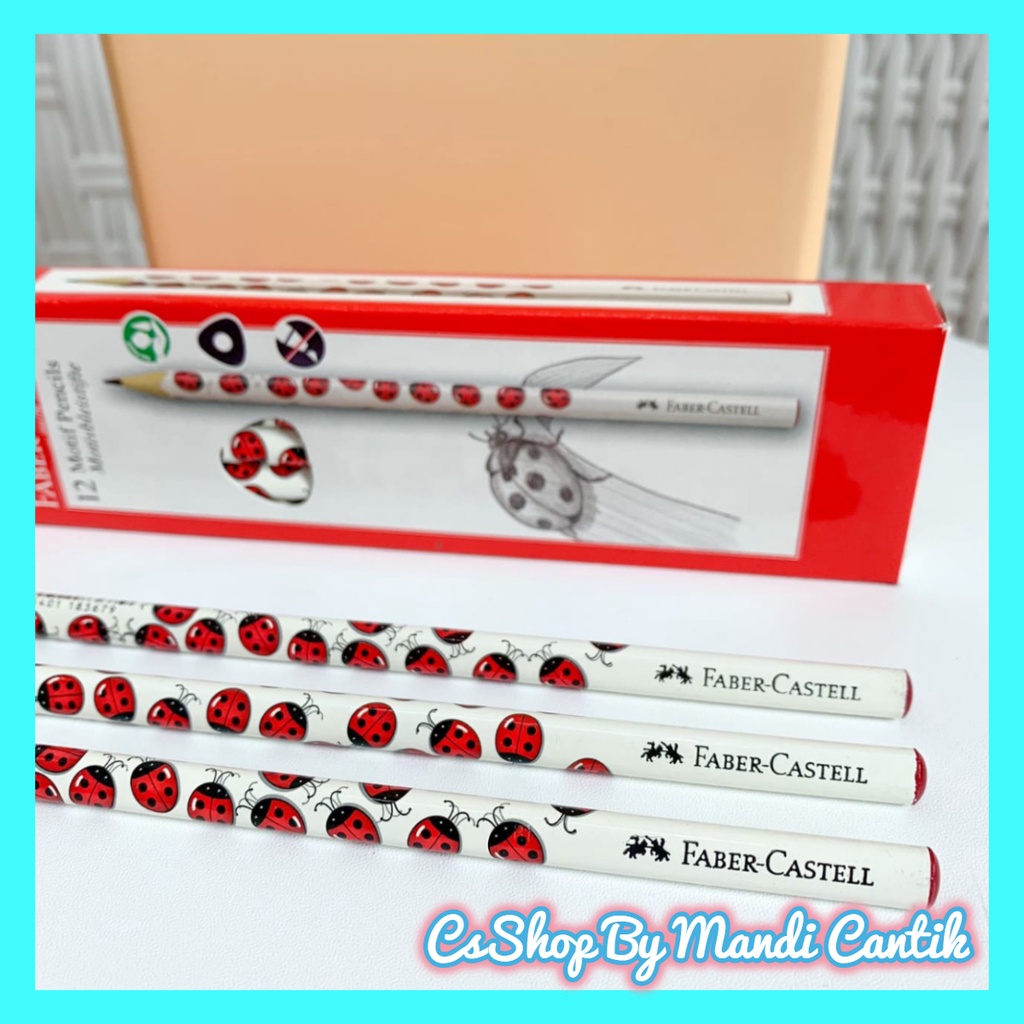 Ready Pencil Faber Castell 2B Cute LadyBug Drawing Cute Beetle Pencil ...