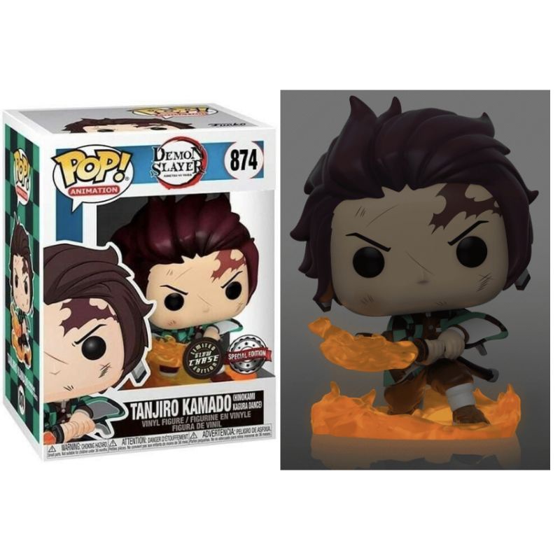 Funko Pop! #874 Tanjiro Kamado (Hinokami Kagura Dance) CHASE - Demon ...