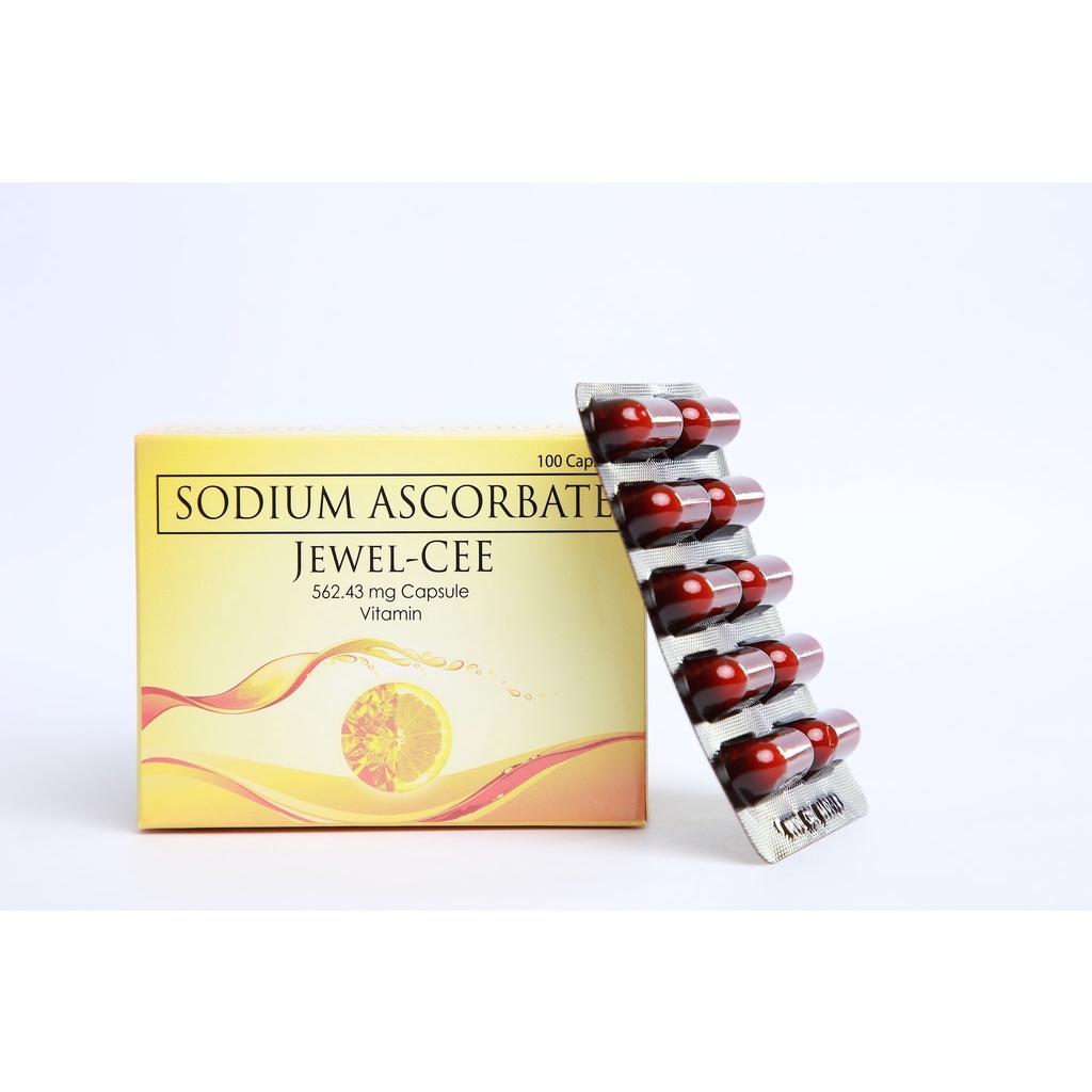 JewelCee Ascorbic Acid 562.43mg (Box of 100's, Packer Box of 10x10's