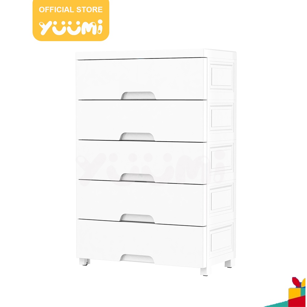 Yuumi White Durabox Drawer Plastic Wardrobe Storage Box For