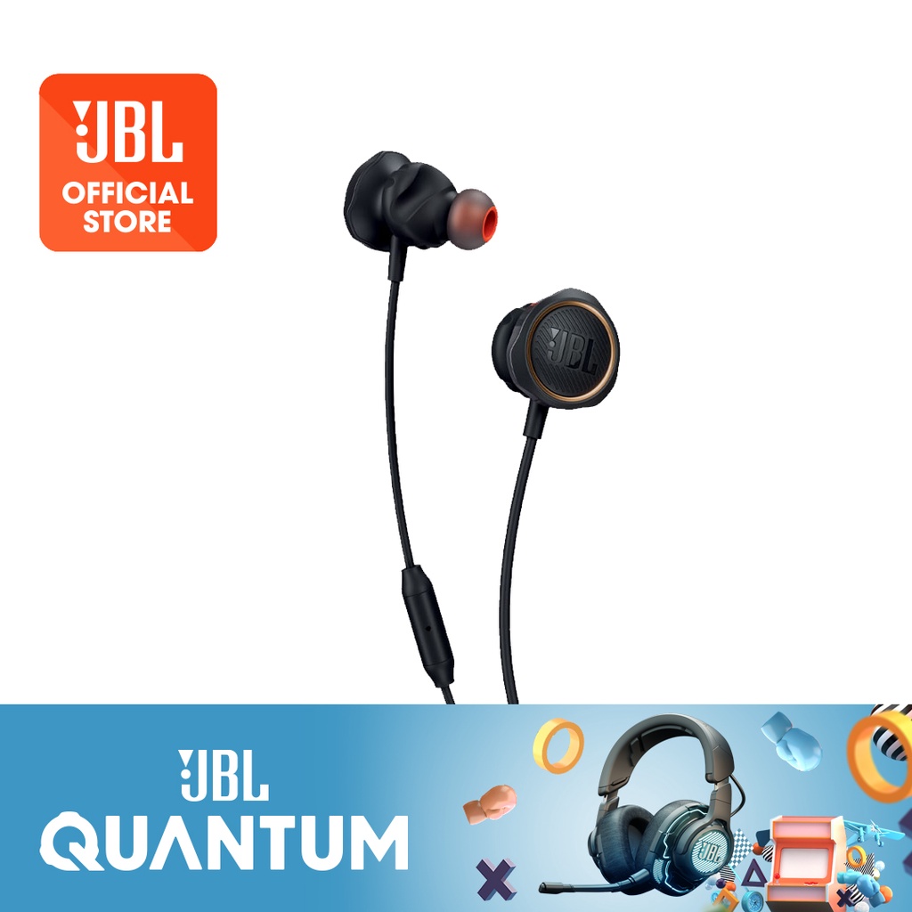 JBL Quantum 50 Wired 3.5mm In Ear 8.6mm Driver Twist Lock In Line Microphone Shopee Philippines