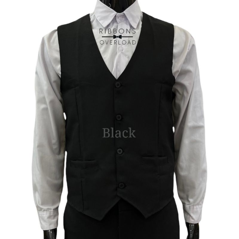 Black Vest Adult (Men) Slim fit