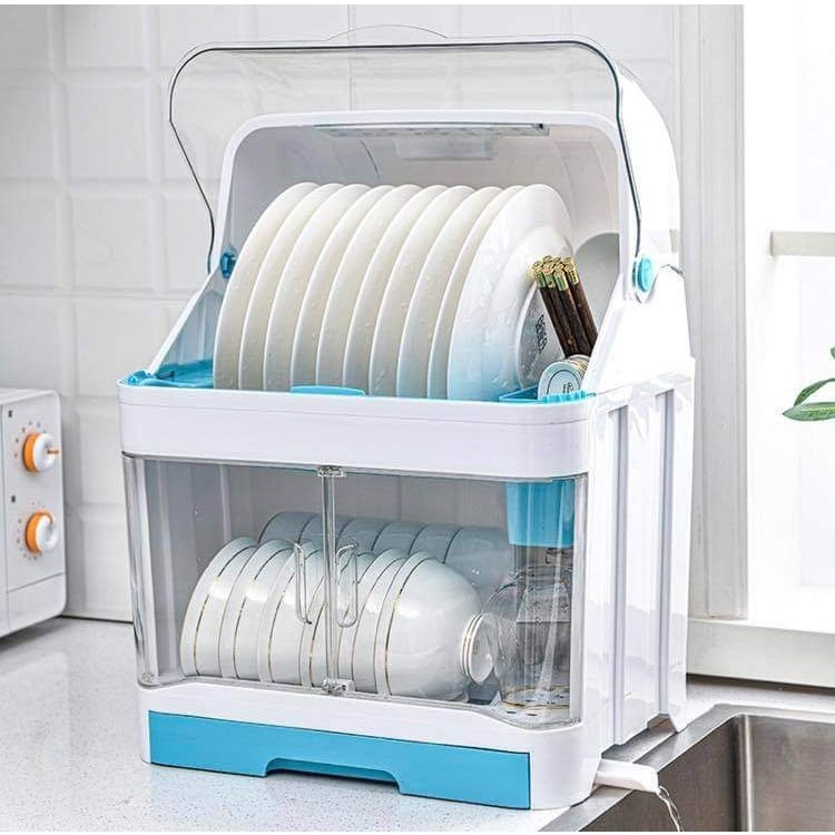 Kitchen Drain Cupboard With Lid Tableware Put Dish Rack Household
