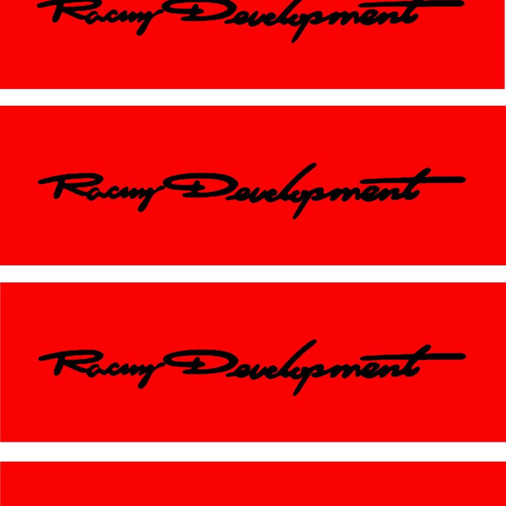 RACING DEVELOPMENT car sticker (hood) | Shopee Philippines