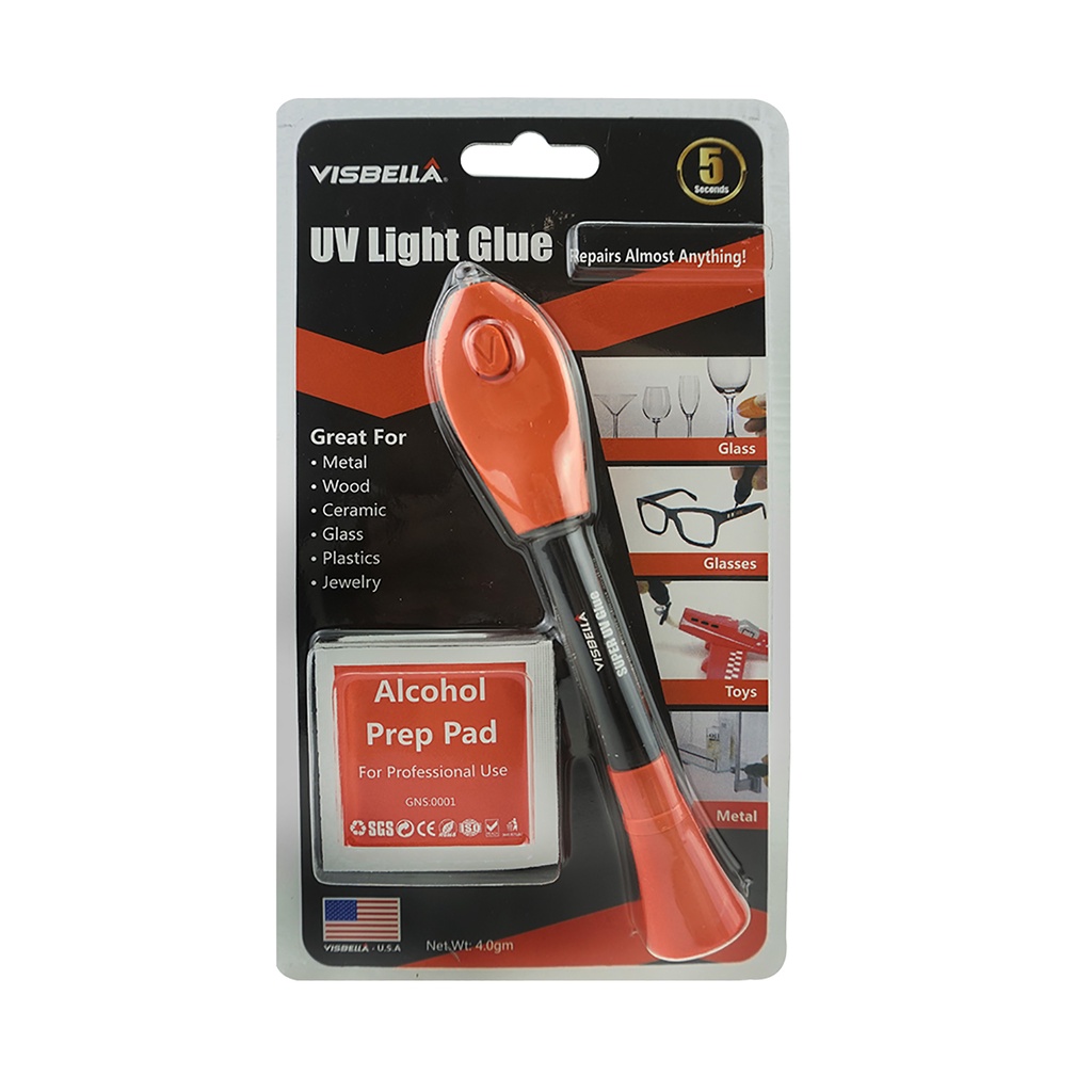 Sq&Visbella UV Light Glue 5 Seconds Liquid Plastic UV Light Adhesive