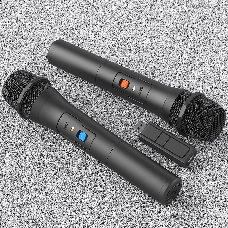 VHF Wireless Microphone System Kits USB Receiver Handheld Karaoke