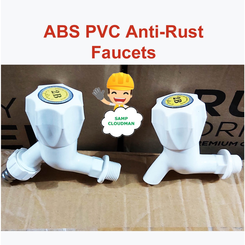 2B ABS PVC Faucets Plain or Hose Bibbs Round Handle Plastic/PVC Faucet ...