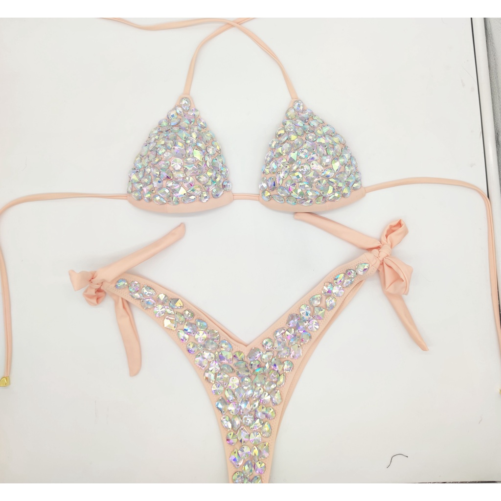 2020 Venus Vacation New Diamond Bikini Set Rhinestone Swimwear Crystal Bathing Suit Sexy Women 7228