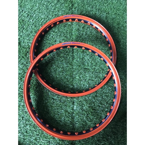 OSAKI ALLOY RIM TWO TONE 1.4 x 17 set ORANGE/BLACK | Shopee Philippines