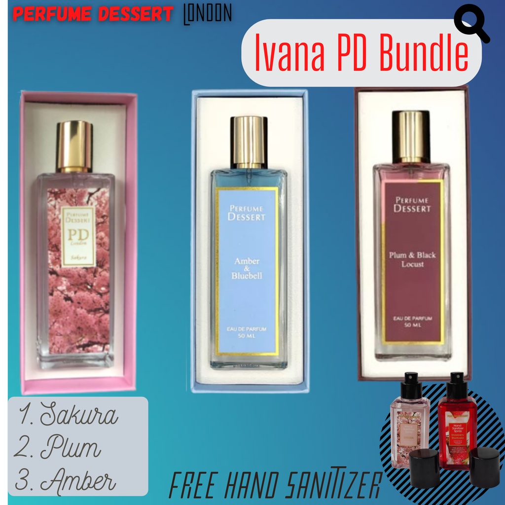 ORIGINAL PERFUME DESSERT LONDON AROMATIC FRAGRANCE LONG LASTING FRAGRANCE IVANA PD BUNDLE