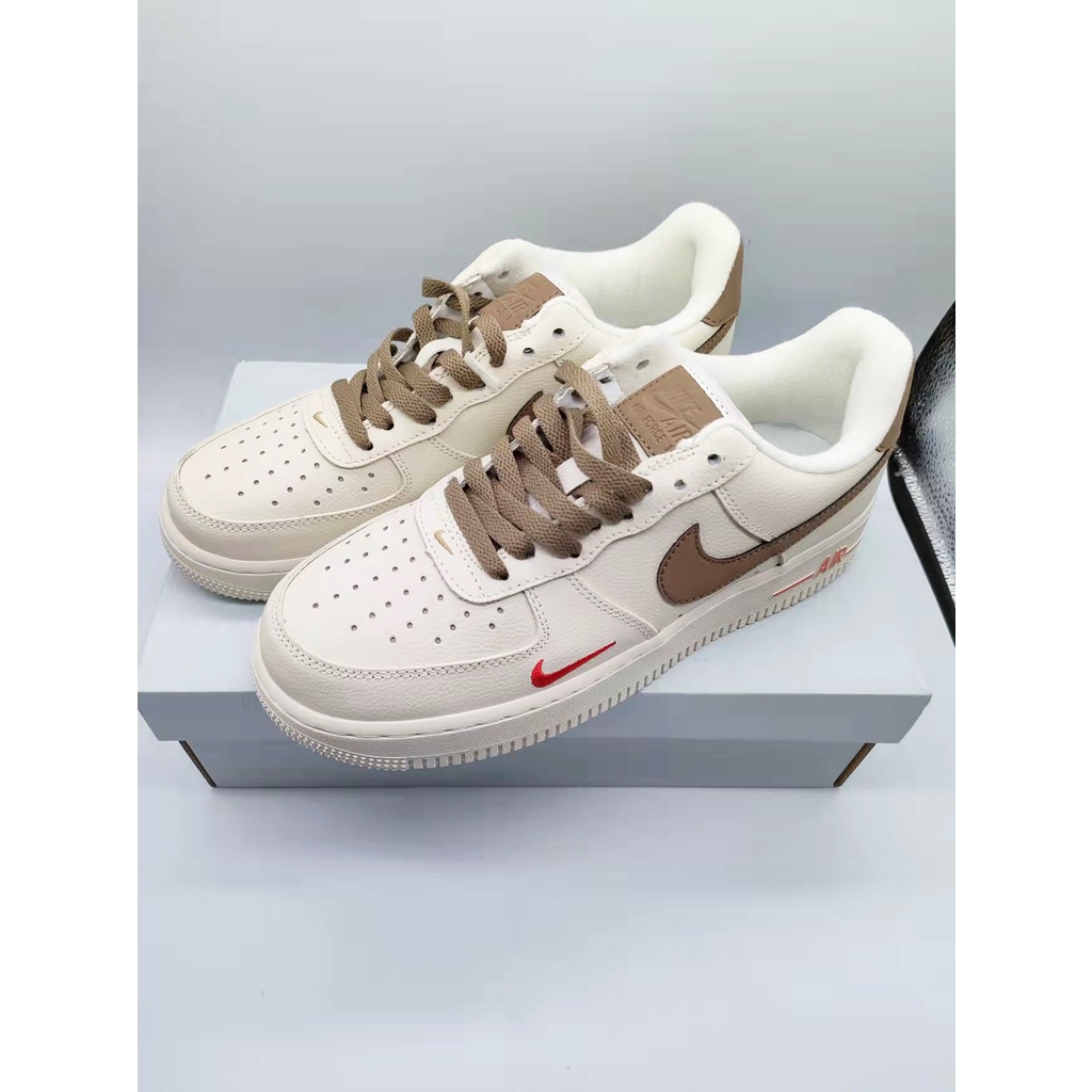 Air force 1 AF1 khaki classic shoes for man woman with box and paperbag