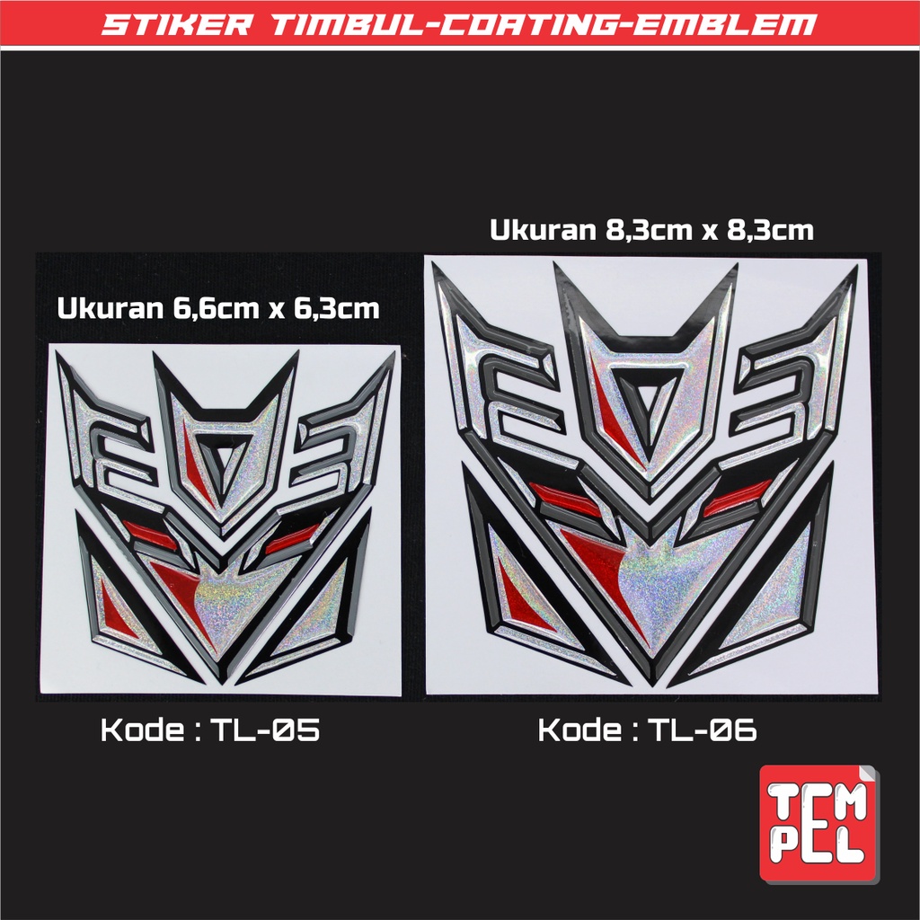 Embossed/coating/emblem/embossed/3d Transformer DECK Logo Sticker ...