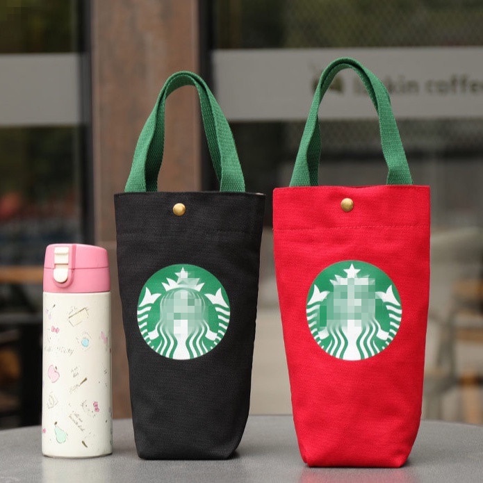 STARBUCK Handbag Reusable Pouch Tote Cup Carrier Bag Tumbler Carrier ...