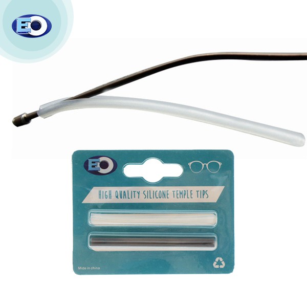 EO WH-13X Grey & Transparent Silicone Tube Anti Slip Temple Tips for ...