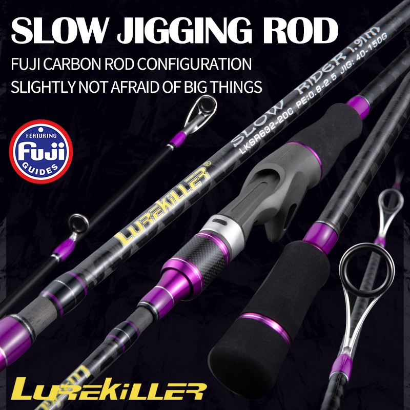 Lurekiller slow jigging rod 1.91M Spinning/Casting 40150G PE 0.82.5