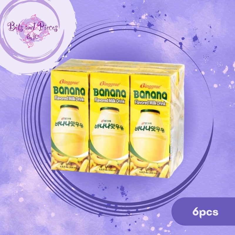 Binggrae Banana Flavored Milk Drink 6 X 200mL | Shopee Philippines