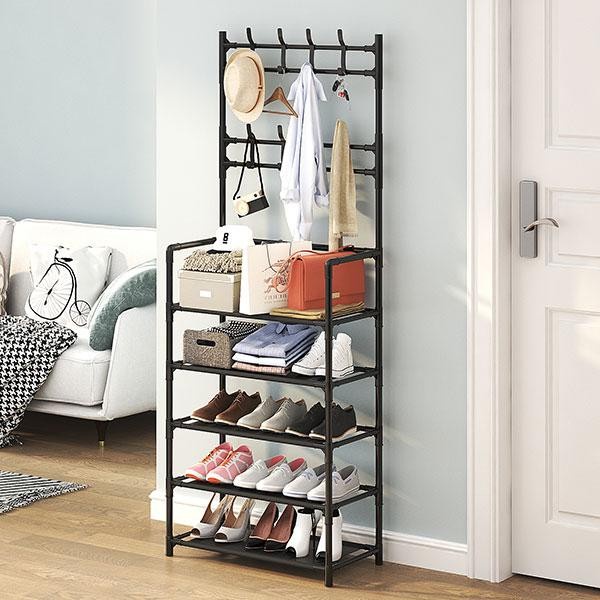5 Layer Shoe Rack Stainless Steel 3 in 1 Multipurpose Shelf | Shopee ...