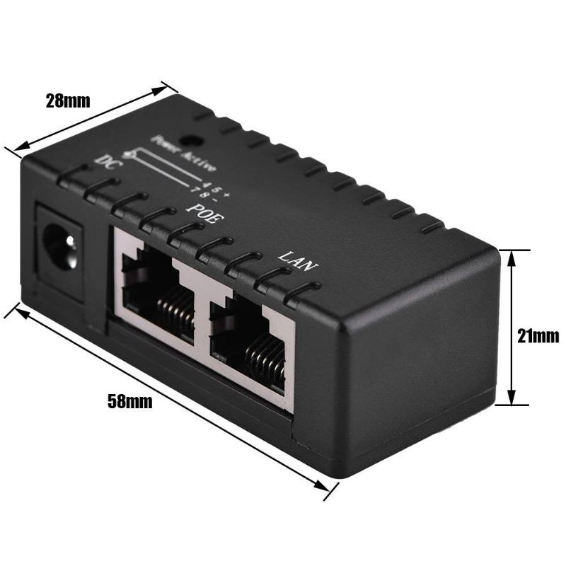 POE 12v to 24v step up converter Splitter Power Over Ethernet Injector ...