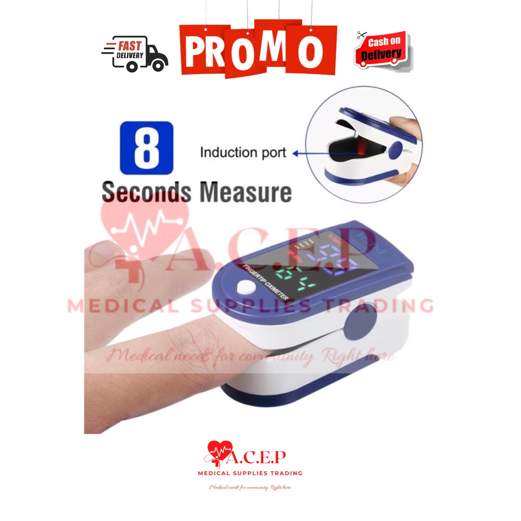 Fingertip Pulse Oximeter Oximetry Blood Oxygen Saturation Monitor SpO2 ...