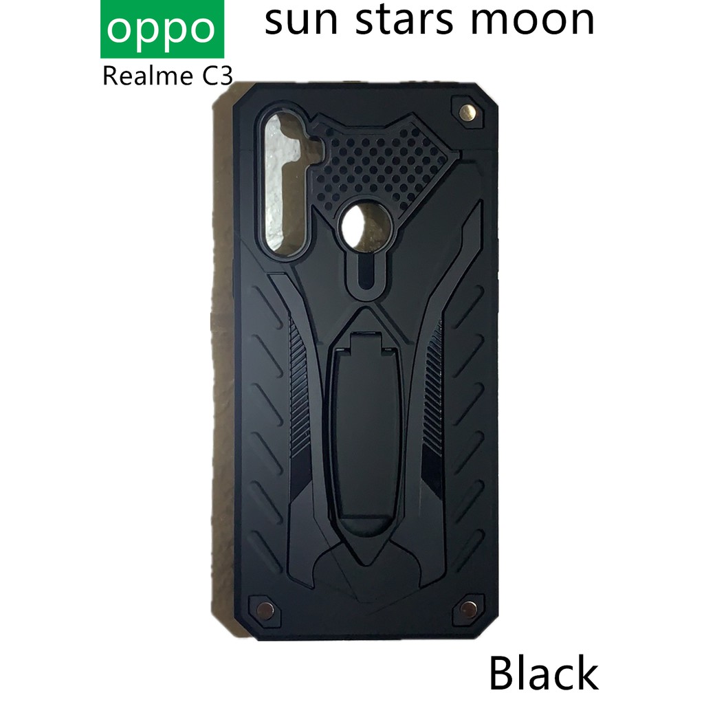 0ppo Realme C3 Robot Armor Case with Stand Shockproof Case