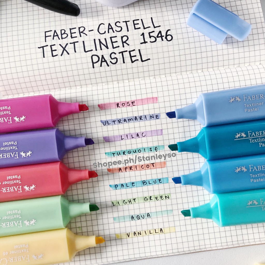 Faber Castell Textliner 1546 Pastel Marker Highlighter Pen Shopee Philippines