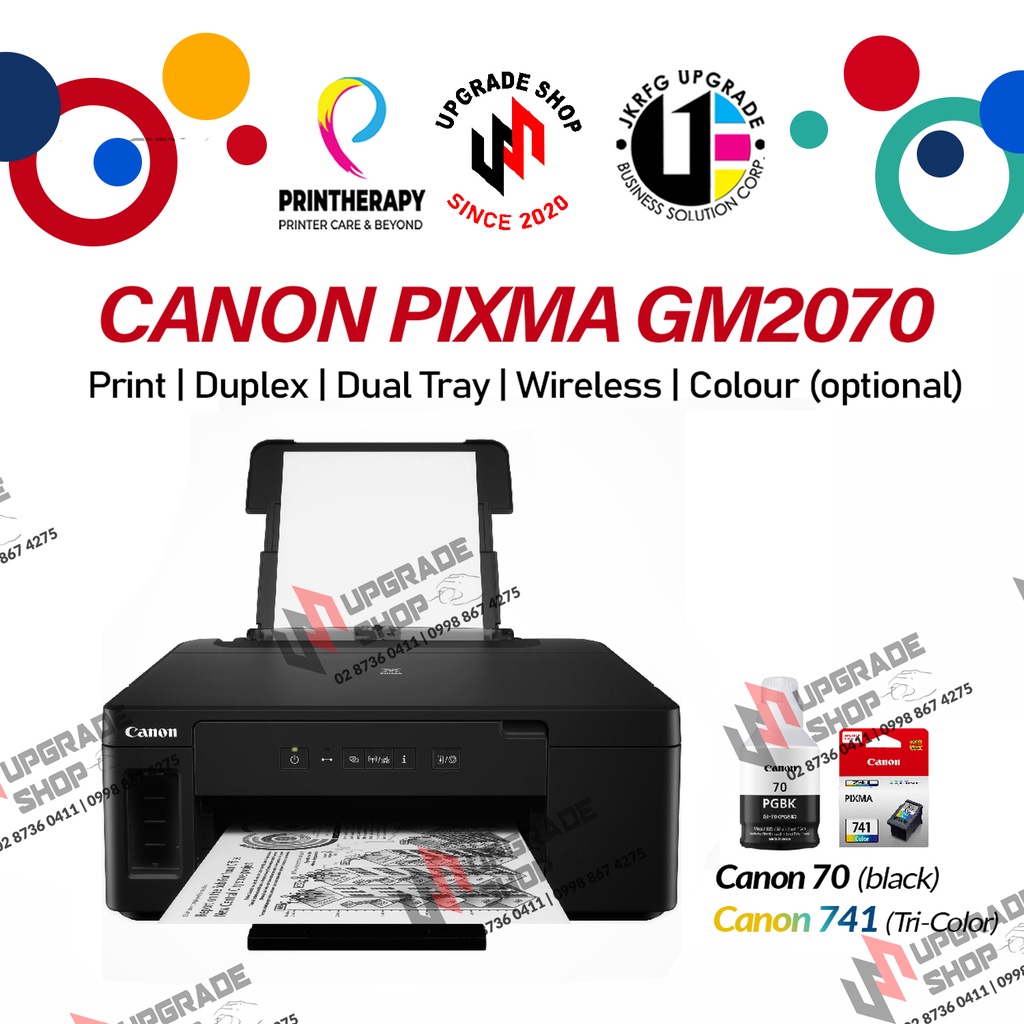 Canon Pixma Gm2070 Refillable Ink Tank Wireless Printer Shopee Philippines 2936