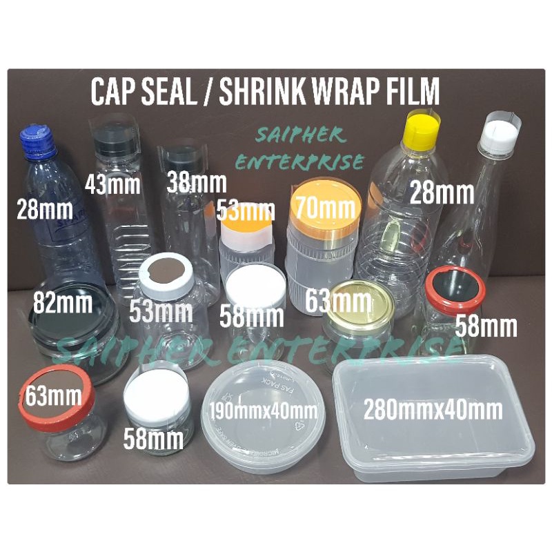 100Pcs, High Quality Cap Plastic Seals/ Shrinkable Film Sealer/ Shrink
