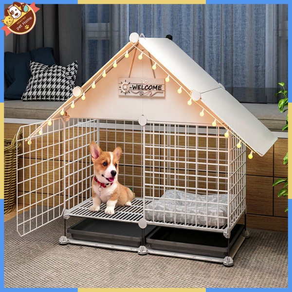 Dog cage dog villa small and medium sized dogs with toilet separation dog Pomeranian teddy kennel pet fence house interior Shopee Philippines