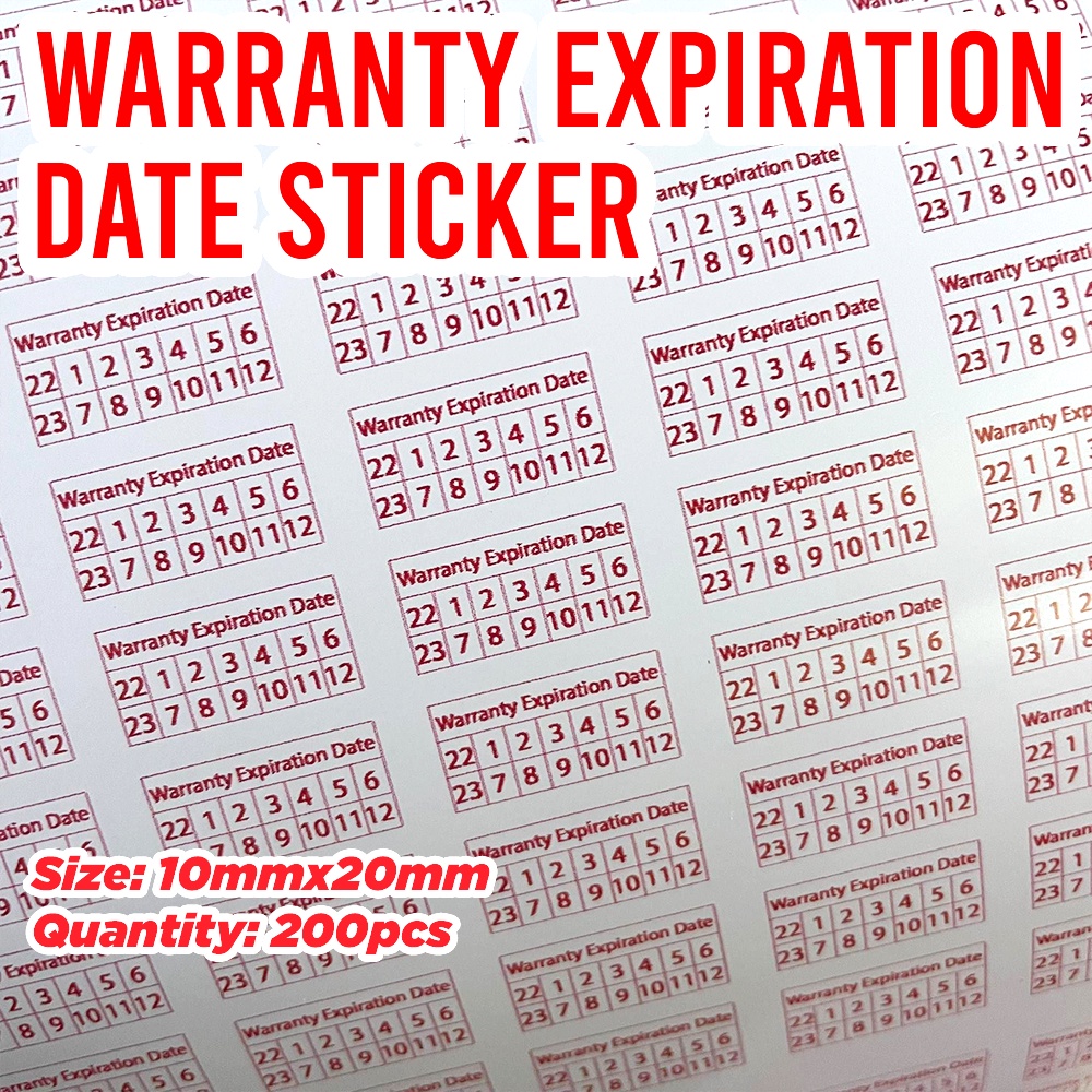 200pcs Warranty date seal label sticker universal 20232024 Shopee