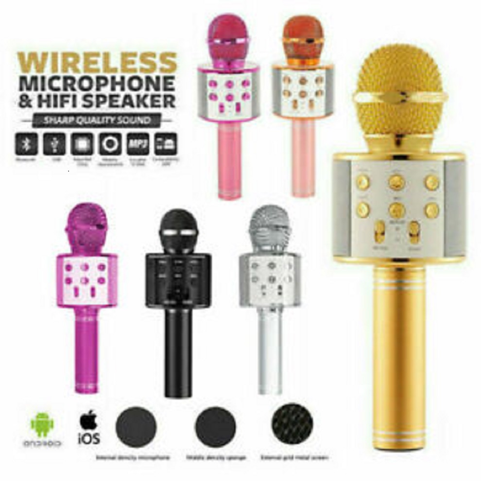WS858 Wireless Karaoke Bluetooth Microphone HIFI Speaker FOR PARTY /KTV