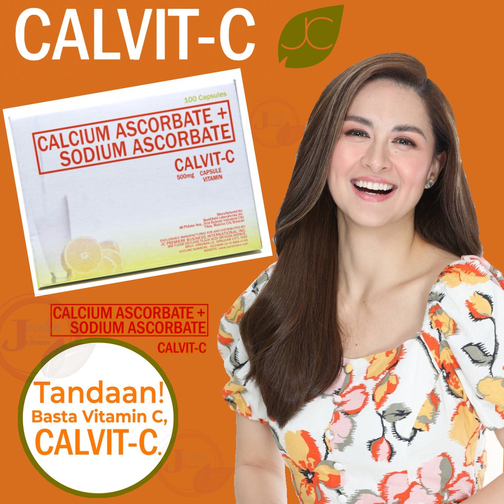 Calvit C - Calcium Ascorbate + Sodium Ascorbate Vitamins C 100 Capsules ...