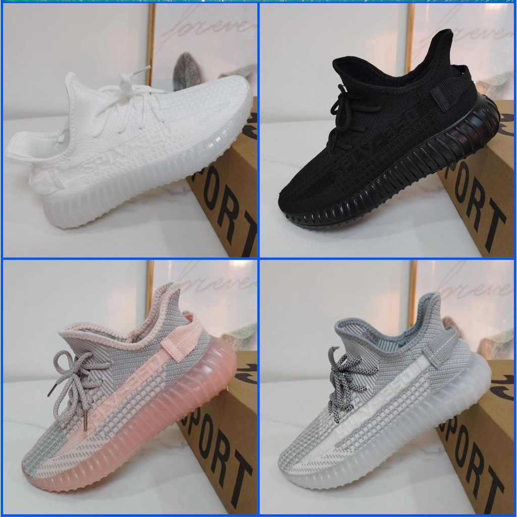 350 D YEEZY Fashion Flyknit Flat latex sole sports Kids shoes | Shopee ...