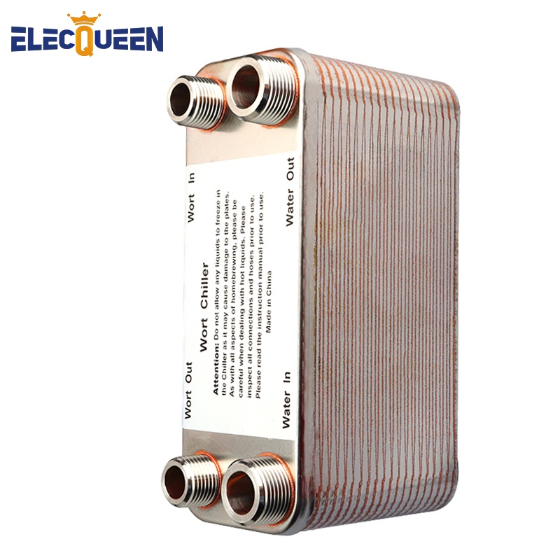 2022 NEW 20/30/40 Plates Heat Exchanger Wort Chiller, Stainless Steel Counterflow Chiller