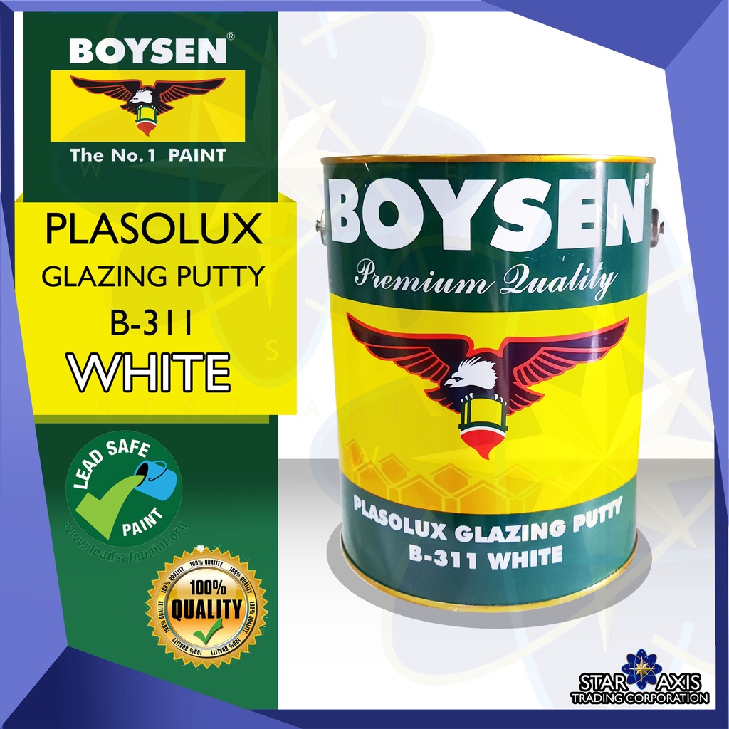 BOYSEN PLASOLUX GLAZING PUTTY WHITE 4L Shopee Philippines