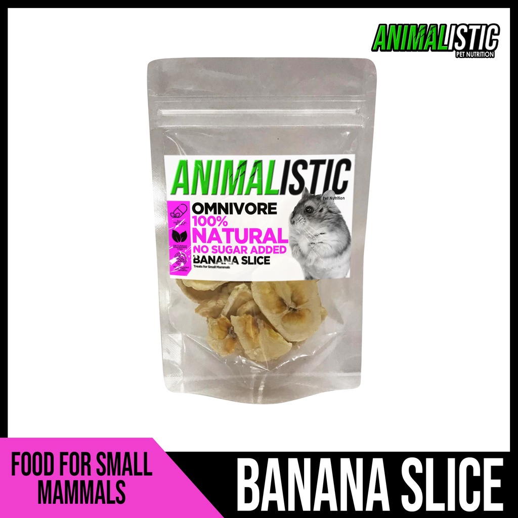 ANIMALISTIC FOOD FOR SMALL MAMMALS BANANA SLICE Shopee Philippines