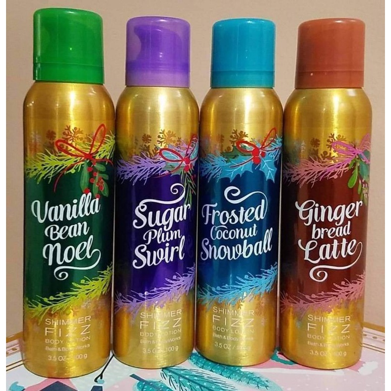 AUTHENTIC BATH & BODY WORKS SHIMMER FIZZ BODY LOTION VANILLA BEAN