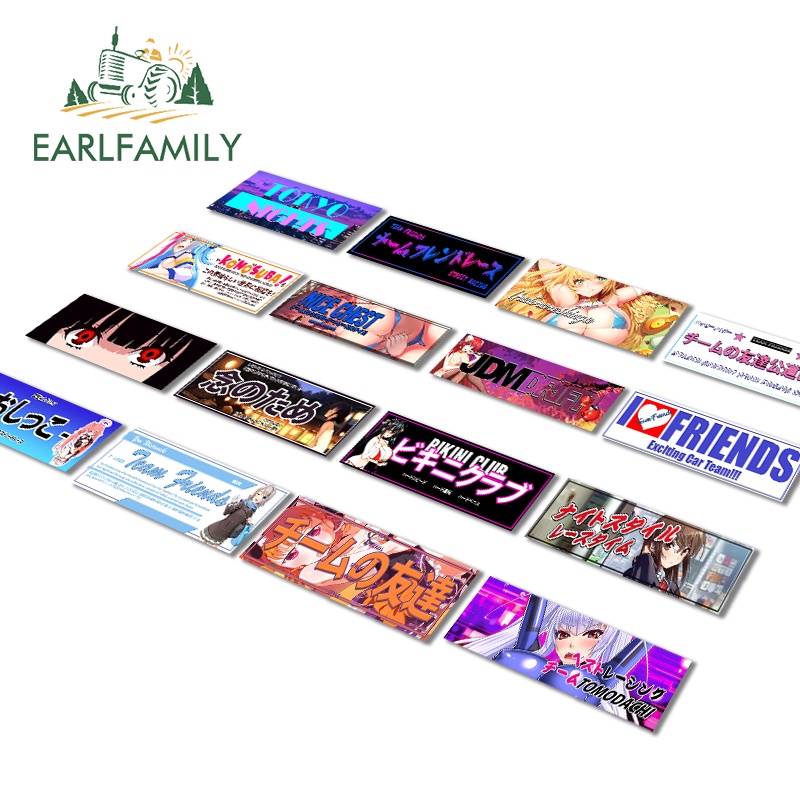 EARLFAMILY 13cm Aqua Konosuba Drift Slap Car Stickers Sunscreen Anime ...