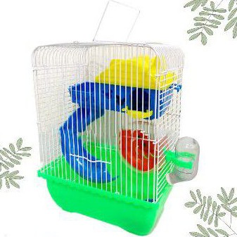 2-story Flat Roof Hamster Cage Complete With A Place To Eat And Drink ...
