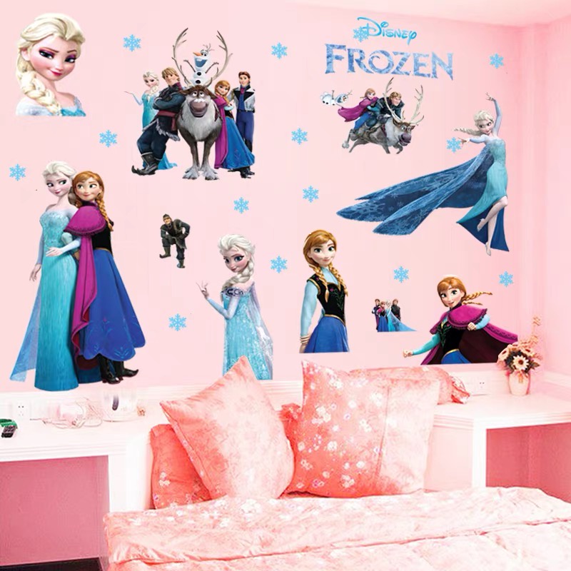 3D Frozen wall sticker self adhesive waterproof pvc easy removable big