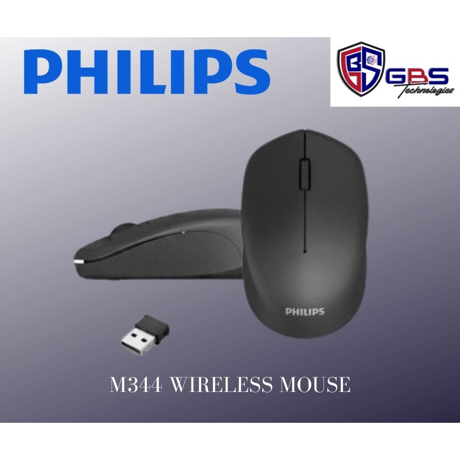 Philips M344 Wireless Mouse Black