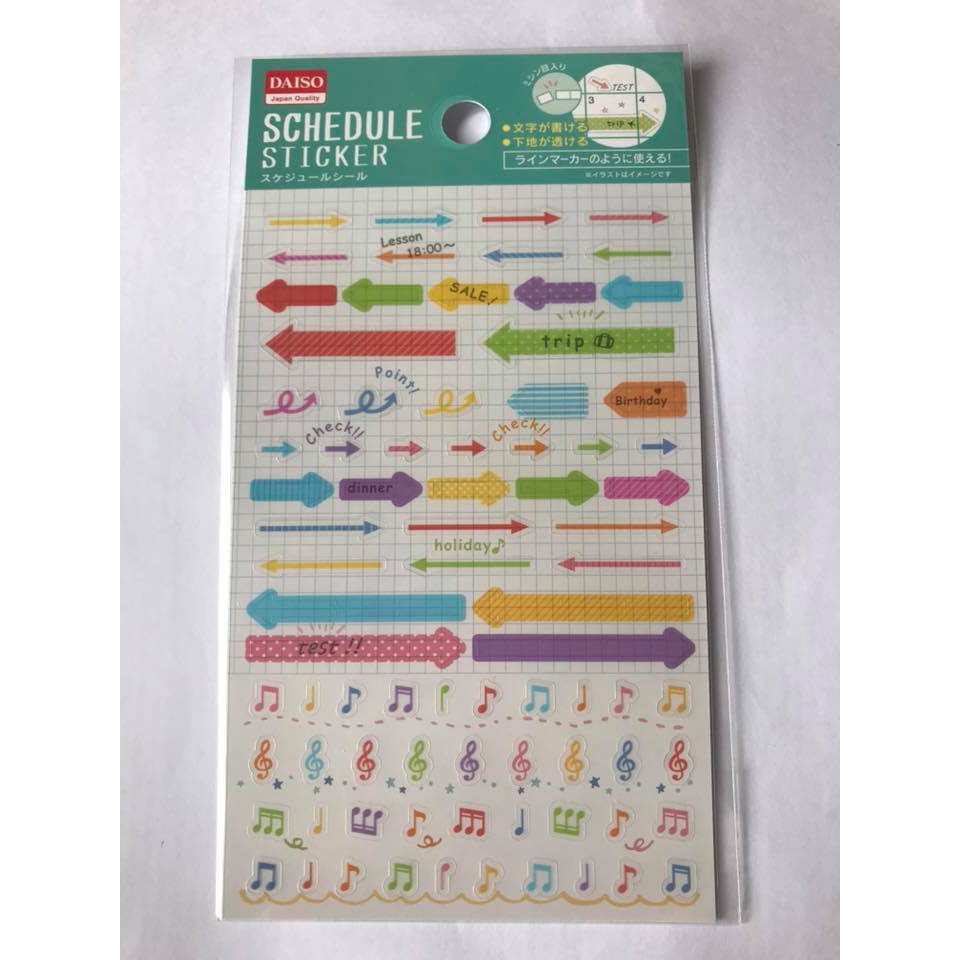 Schedule Sticker - Arrows Point & Musical Notes | Shopee Philippines